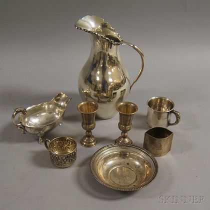 Eight Pieces of Assorted Sterling Silver Tableware