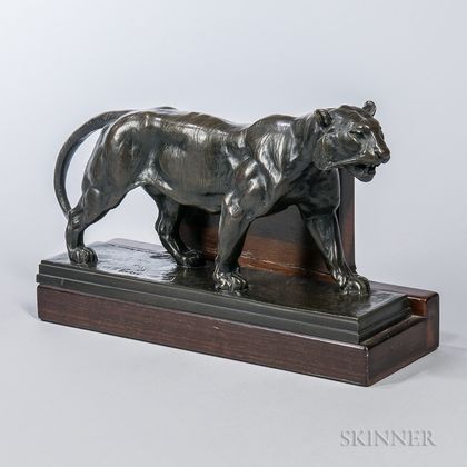 After Antoine-Louis Barye (French, 1795-1875) Bronze Bookend