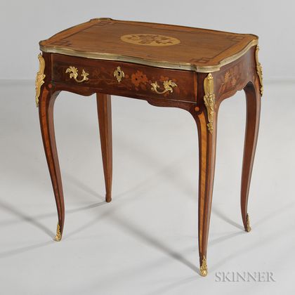 Louis XV-style Marquetry Table à Écrire
