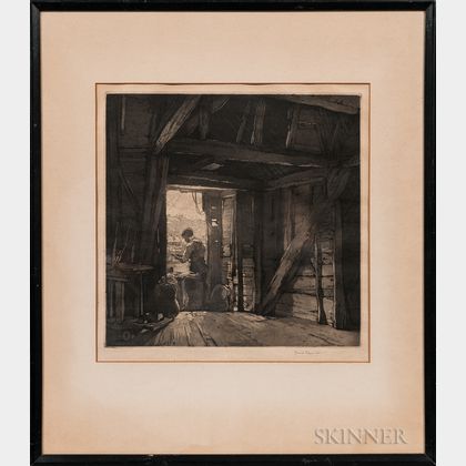 Leonard Russell Squirrell (English, 1893-1979) Barn Workshop