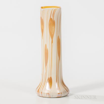 Fostoria Glass Company Hearts and Vine Vase