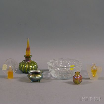 Six Art Glass Items