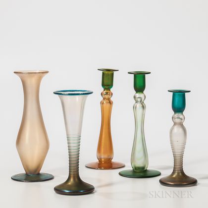 Five Imperial Art Glass Items