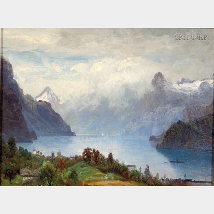 John Joseph Enneking (American, 1841-1916) Swiss Landscape