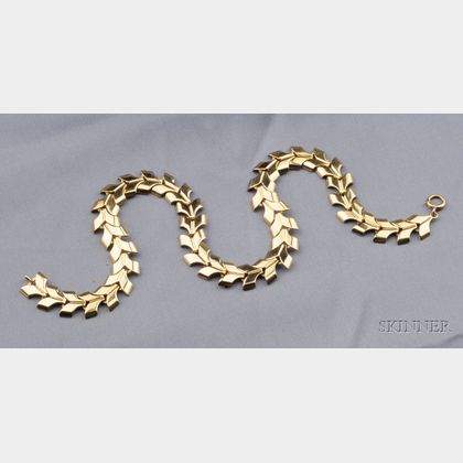Retro 14kt Gold Necklace, Tiffany & Co.
