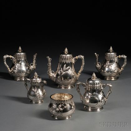Assembled Six-piece Silver Tea and Coffee Service