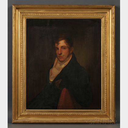 Attributed to Rembrandt Peale (Pennsylvania, 1778-1860) Portrait of Philadelphia Merchant Samuel Neave Lewis (Philadelphia, 1785-1841).