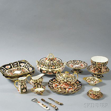 Nineteen Pieces of Royal Crown Derby Tableware