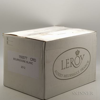 Leroy Bourgogne Blanc 2012, 12 bottles (oc) 