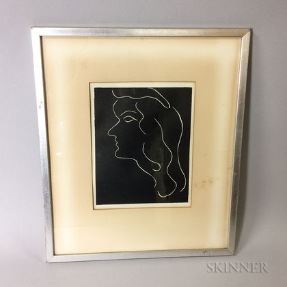 Framed Henri Matisse Linocut from Miroirs Profounds 