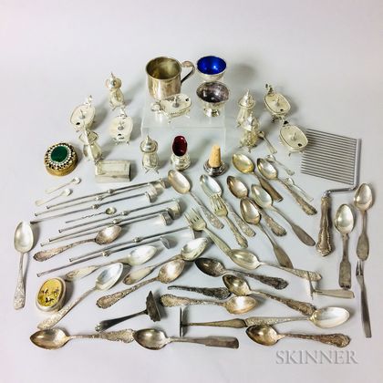 Group of Sterling Silver and .800 Silver Flatware and Tableware