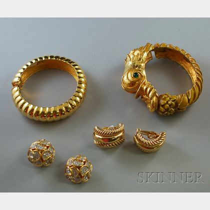 Group of Kenneth Jay Lane and Christian Dior Costume Jewelry
