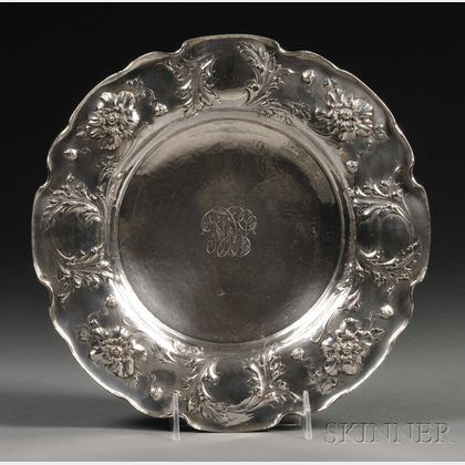 Tiffany & Co. Art Nouveau Sterling Footed Cake Plate