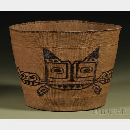 Tlingit Twined Pictorial Basket
