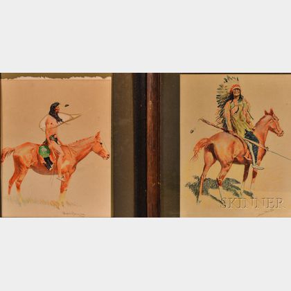 Frederic Remington (American, 1861-1909) Three Images from A Bunch Of Buckskins