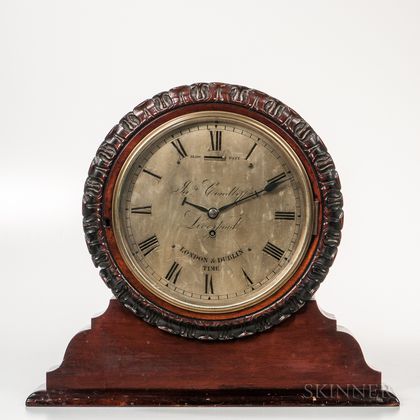 James Condliff Double Dial Mahogany Shelf Clock