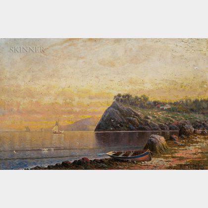 Kanute Edwin Felix (American, 1852-1935) Coastal Scene at Sunset