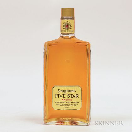 Seagrams Five Star Rye 1966, 1 25oz bottle 