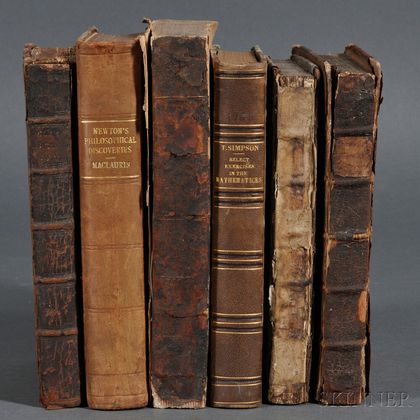 Mathematics, English, Six Volumes, 1705-1800.