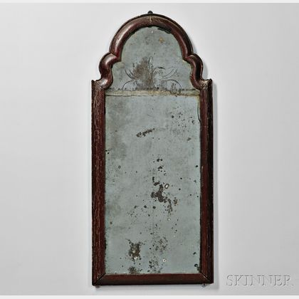 Red/Brown-painted Mirror
