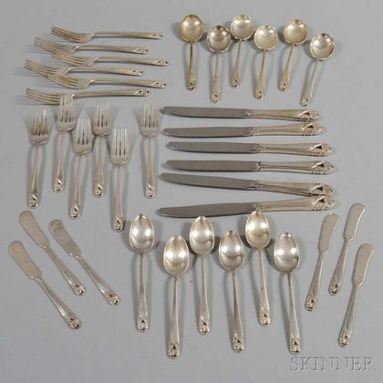 International Sterling "Spring Glory" Partial Flatware Service for Six
