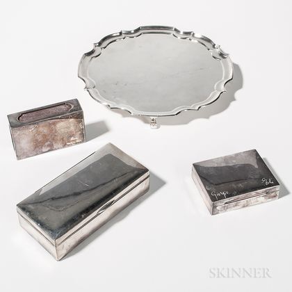 Group of Silver and Silver-plated Gentleman's Items
