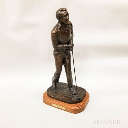 Bob Pack (American, 20th Century) Bronze Sculpture of Arnold Palmer