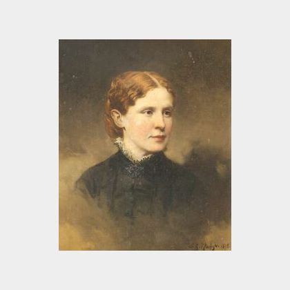 Samuel Bell Waugh (American, 1814-1884) Portrait of Mrs. Fanny Field Hering, 