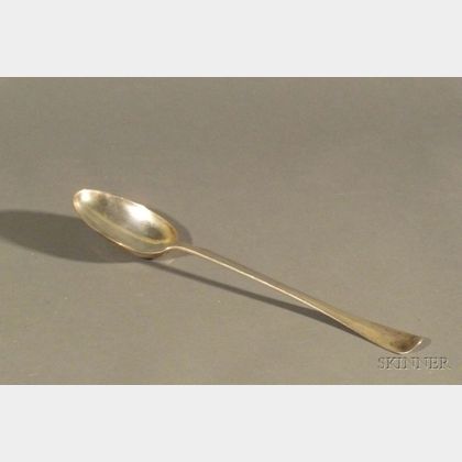 Large Scottish George III Silver Stuffing Spoon