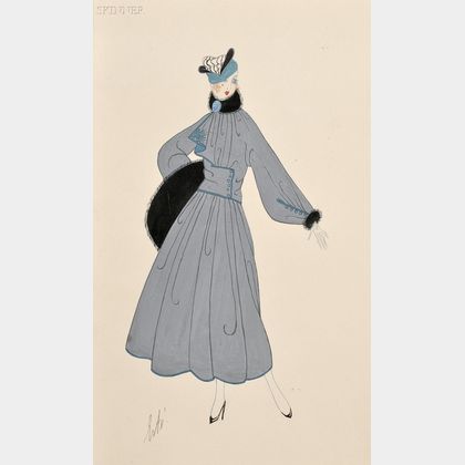Romain de Tirtoff, called Erté (Russian, 1892-1990) Woman in Gray