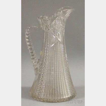 American Colorless Brilliant-cut Glass Water Pitcher