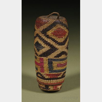 Tlingit Polychrome Twine "Shaman's" Basket