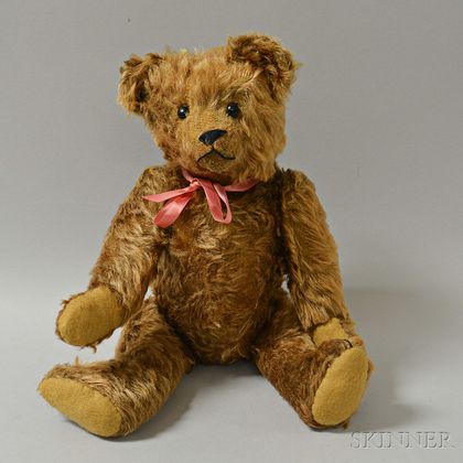 Early Articulated Cinnamon Mohair Teddy Bear