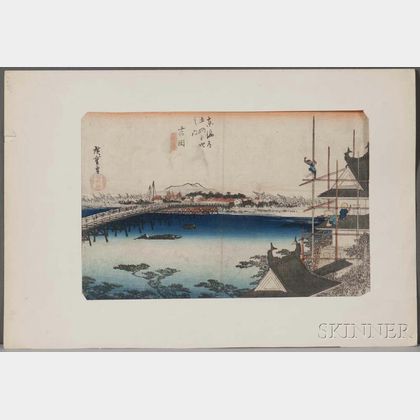 Utagawa Hiroshige (1797-1868),Yoshida Station