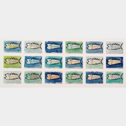Eric E. Hopkins (American, 20th/21st Century) Fish/A Series of Eighteen Images