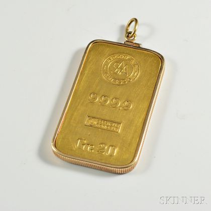 Gold Bar Pendant