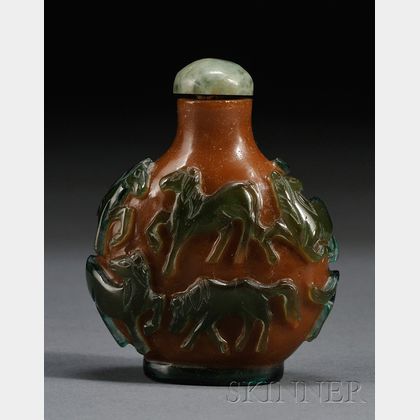 Cameo Glass Snuff Bottle