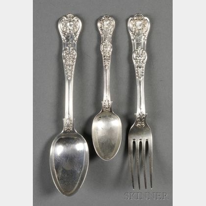 Assembled English "King" Pattern Partial Flatware Service