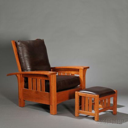 Stickley Morris Chair and Ottoman 