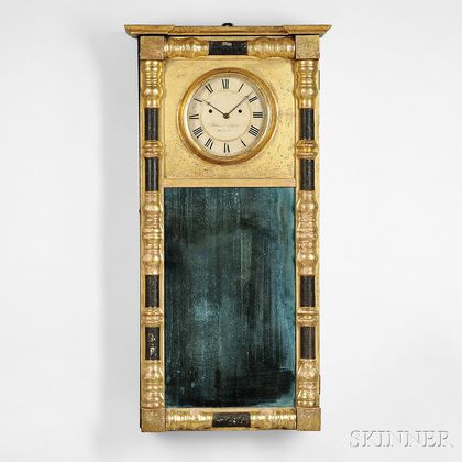 Samuel Abbott Gilt Front Mirror Clock