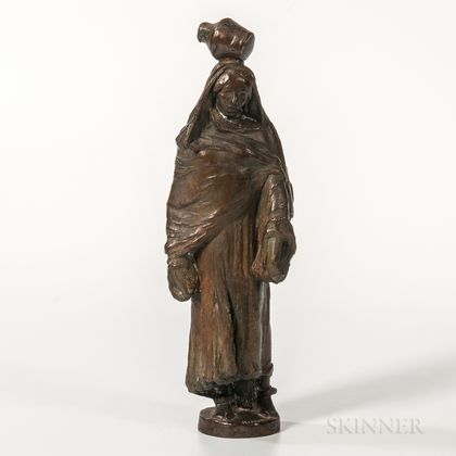 Benjamin Turner Kurtz (American, 1899-1966) Bronze Figure of a Woman with a Jug
