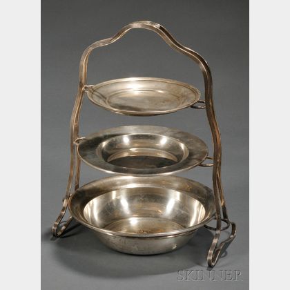 Sterling Three-tiered Canape Server