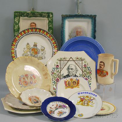Fourteen Commemorative Ceramic Plates and Mug
