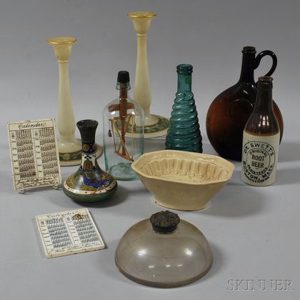 Group of Glass and Pottery Items