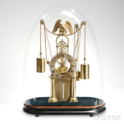 Simon Willard Jr. Brass Skeleton Clock