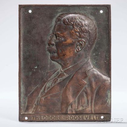 Theodore Roosevelt Relief-cast Bronze Plaque