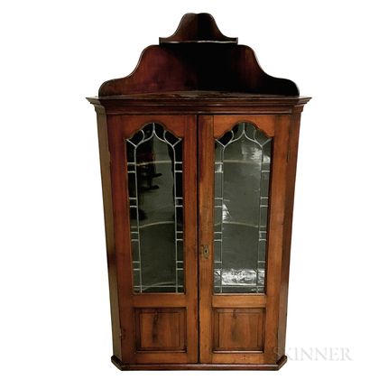 Victorian Glazed Mahogany Corner Cupboard