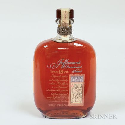 Jeffersons Presidential Select 18 Years Old 1991, 1 750ml bottle 
