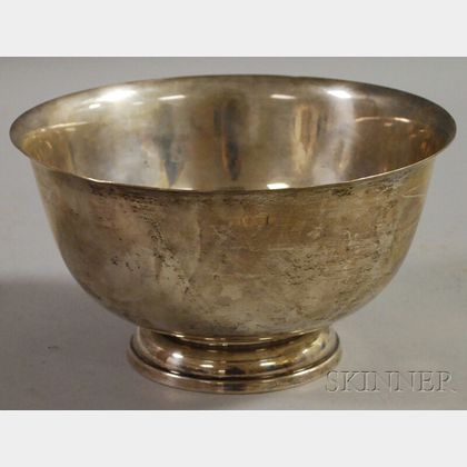 Reproduction Paul Revere-style Footed Sterling Silver Bowl