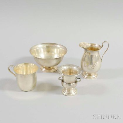Four Pieces of Sterling Silver Hollowware